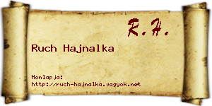 Ruch Hajnalka névjegykártya
